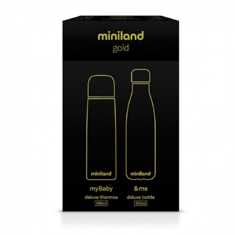 Set doua termosuri pentru lichide, My Baby & Me, Gold, 500 ml, Miniland